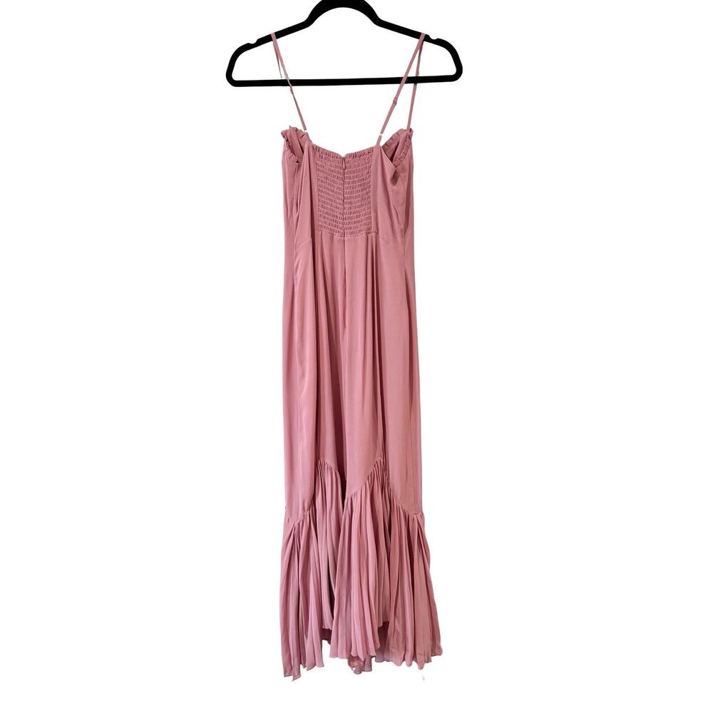 Reformation Aiko Dress Rose Petals Pink Size 0 NWT Midi Pleated Dress - Picture 5 of 6